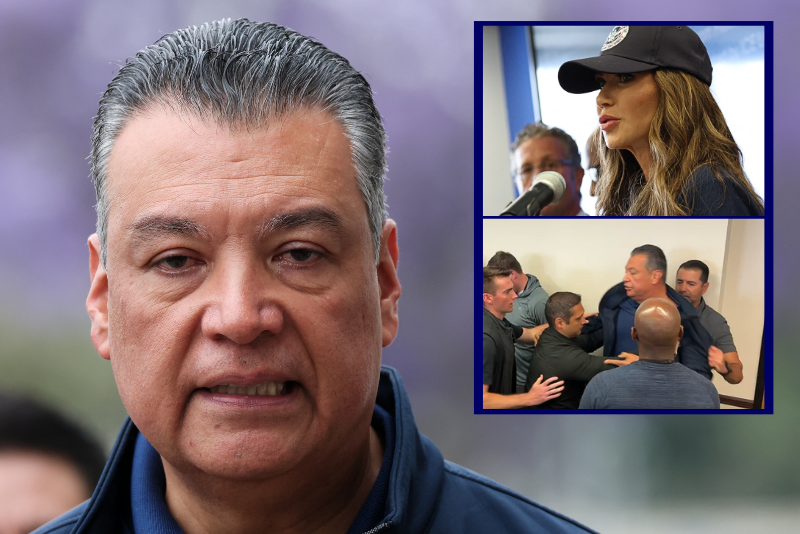 Democrat Sen. Padilla forcibly removed from Noem press conference after ‘interrupting’ and ‘not complying with officers,’ DHS responds