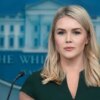 White House Press Secretary Karoline Leavitt speaks during the daily briefing in the Brady Briefing Room of the White House in Washington, DC, on March 17, 2025. (Photo by Jim WATSON / AFP) (Photo by JIM WATSON/AFP via Getty Images)