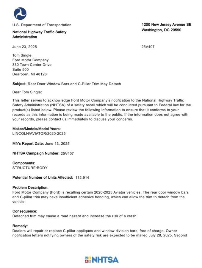 Parts That Could Possibly Detach While Driving Prompts Ford Recall Of 130,000+ Vehicles * 100PercentFedUp.com * by Danielle