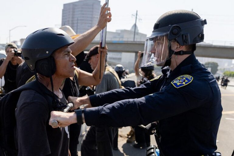 Politics: lexit leader against anti ice riots in los angeles –