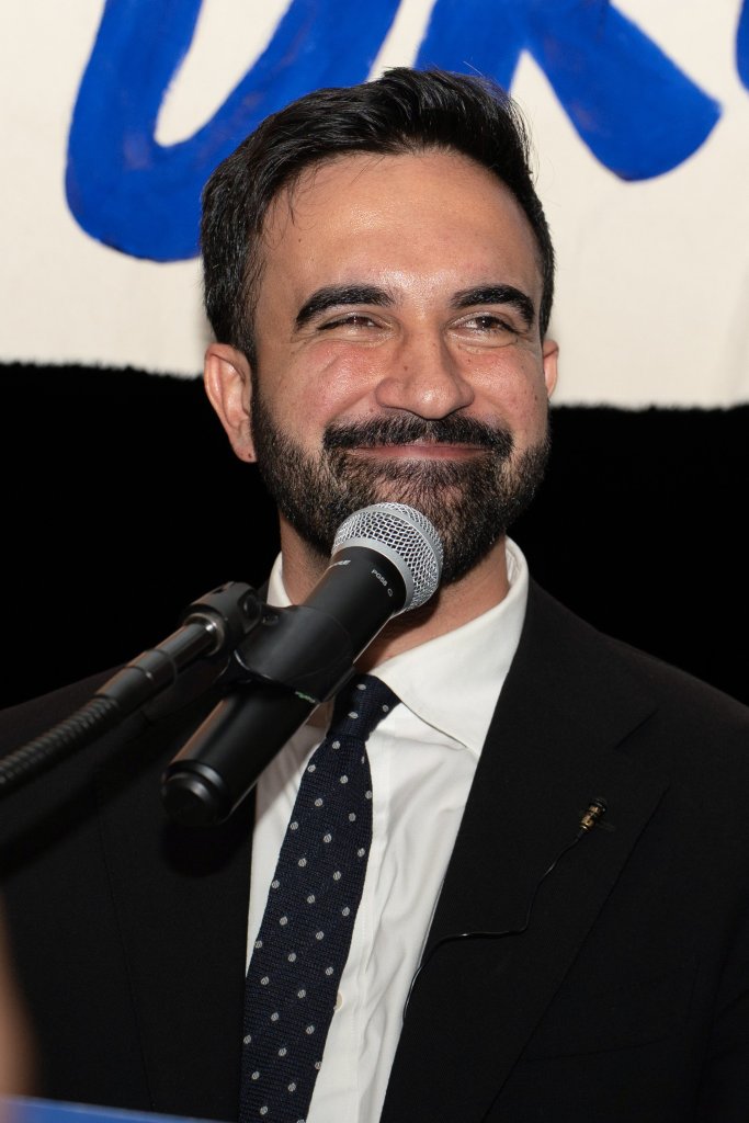Zohran Mamdani at his election night event.