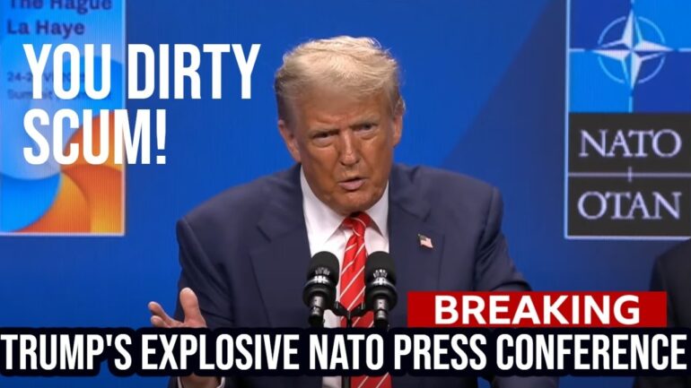 Trump GOES TO WAR with the Fake News Media at NATO Press Conference Over Iran Strike Assessment!