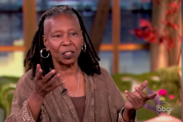 Politics: whoopi goldberg fails to see the irony of her