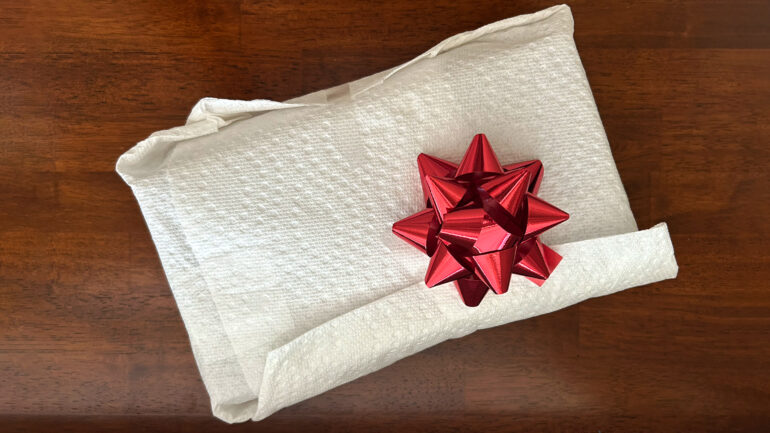 Satire news: father’s day gift wrapped in paper towel