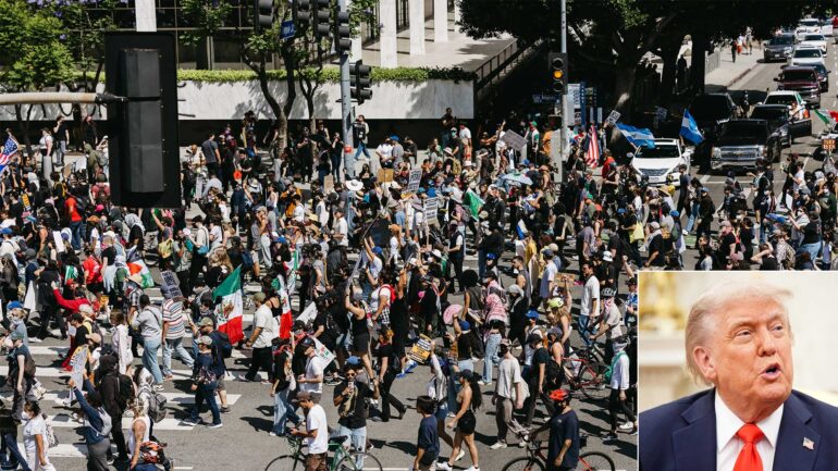 Satire news: protesters urged not to give trump administration pretext