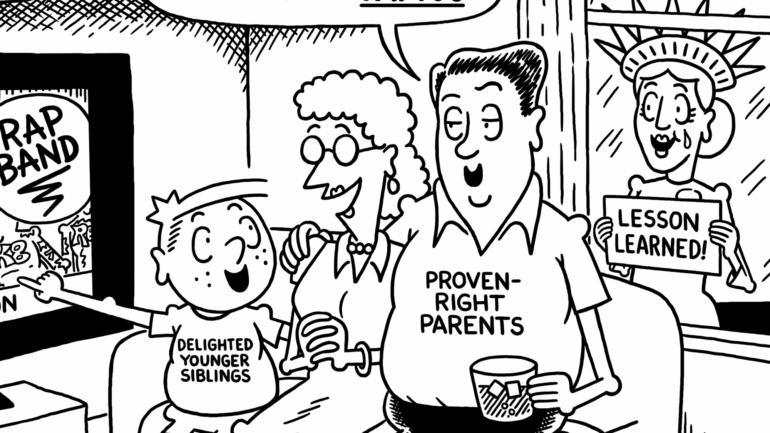 Satire news: the needled and the damaged son