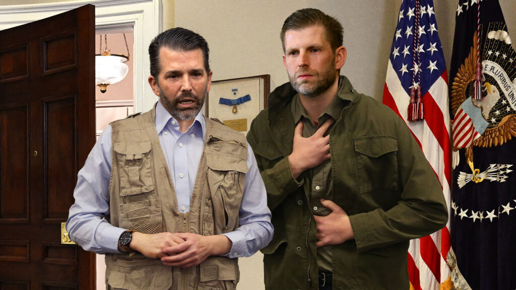 Satire news: weeping trump boys told ‘uncle elon’ blown up