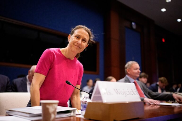 Anne Wojcicki, 23andMe founder and board member, at a House hearing on privacy and security concerns.