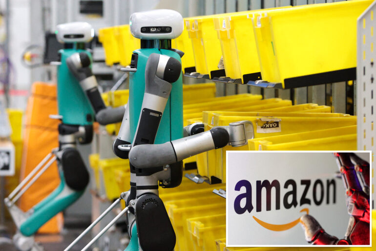Science & tech: amazon testing out humanoid delivery robots that