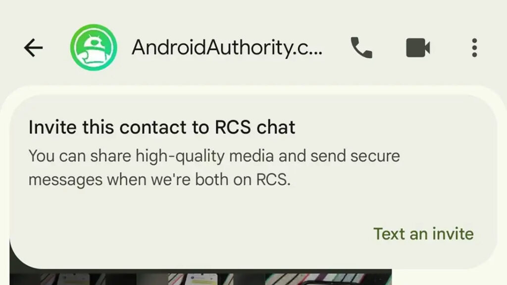 Google Messages RCS invite