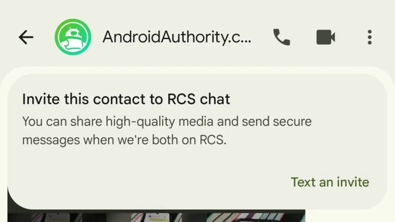 Google Messages RCS invite