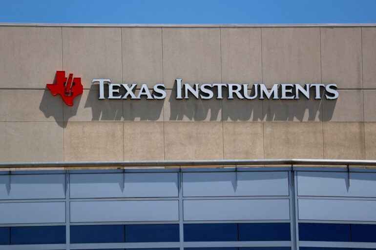 Texas Instruments building signage.