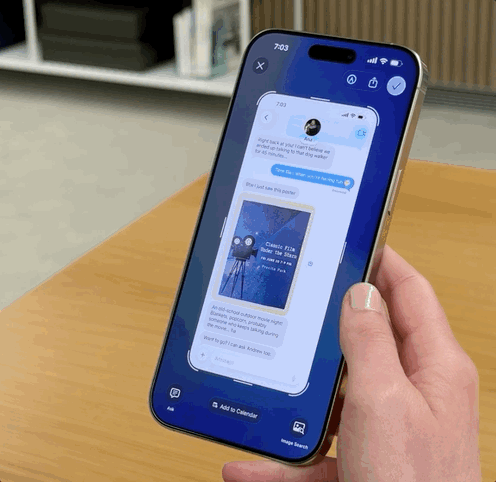 Using Visual Intelligence to add to calendar in iOS 26