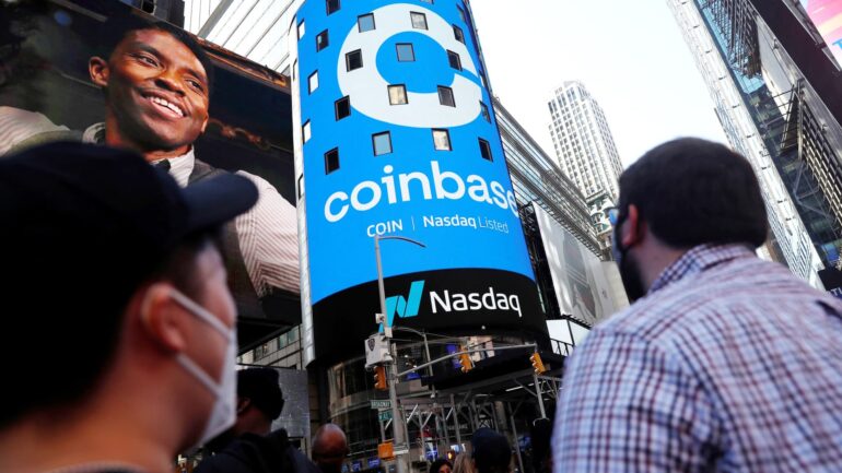 Stock market: coinbase is best performing stock in s&p 500 in