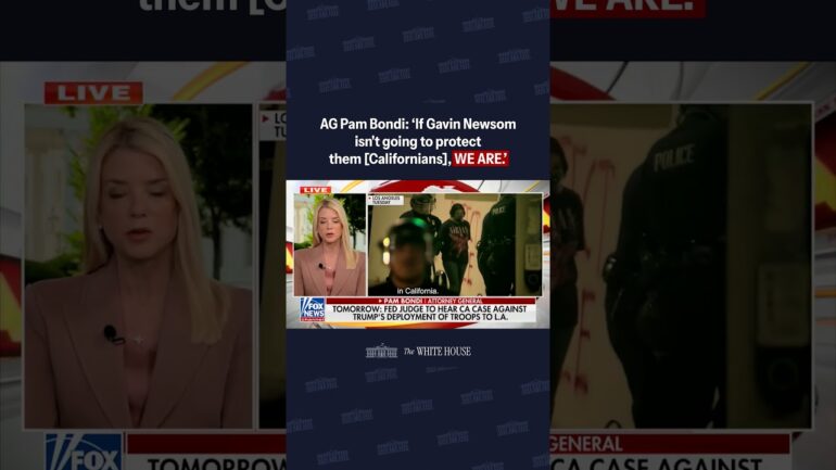 AG Pam Bondi: "If Gavin Newsom isn't going to protect them [Californians], we are."