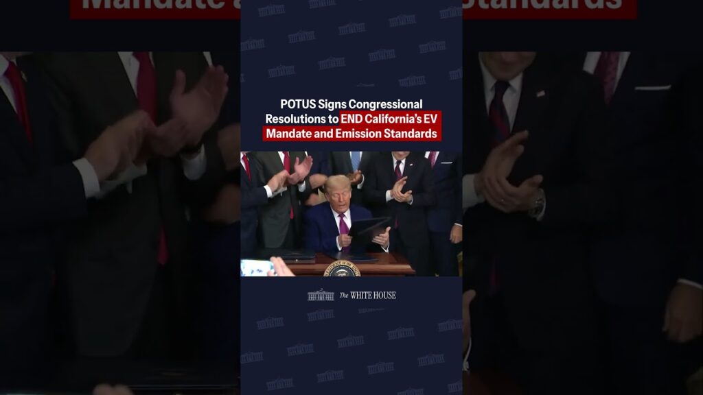 POTUS officially signed resolutions ENDING CA's EV mandate & emission standards once-and-for-all.