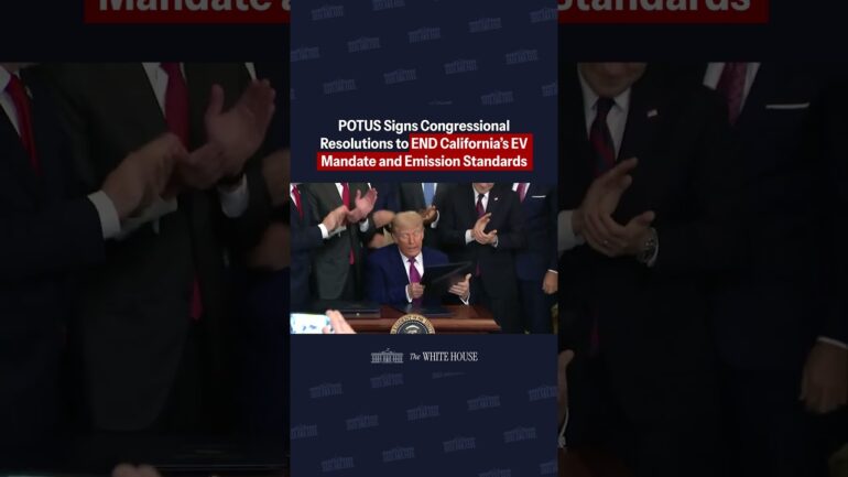 POTUS officially signed resolutions ENDING CA's EV mandate & emission standards once-and-for-all.