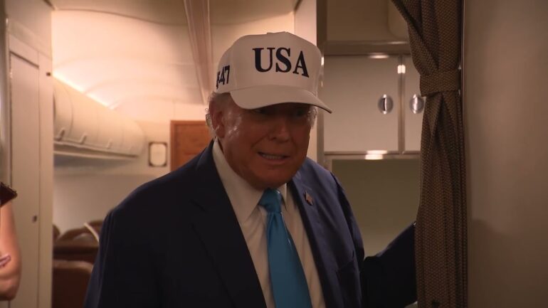 President Trump Gaggles with the Press on Air Force One, June 6, 2025