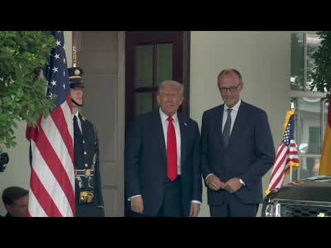 President Trump Greets the Chancellor of the Federal Republic of Germany