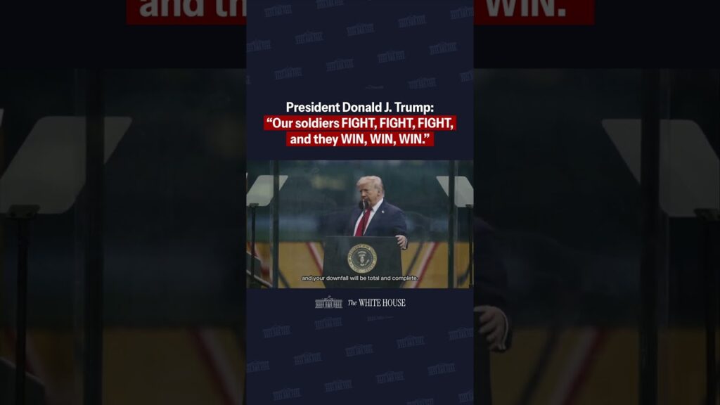President Trump: “Our soldiers FIGHT, FIGHT, FIGHT, and they WIN, WIN, WIN.”