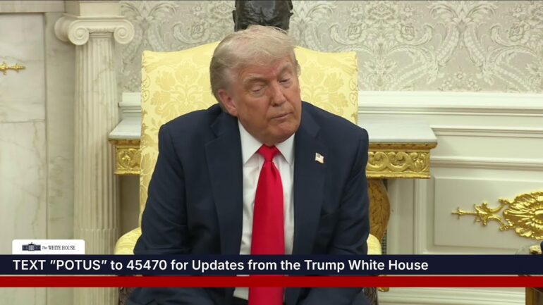 President Trump Participates in a Bilateral Meeting with the Chancellor of Germany