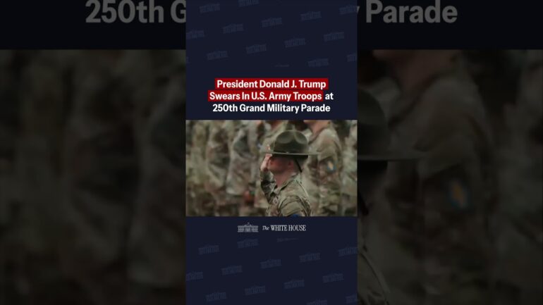 President Trump Swears In Troops at the 250th Anniversary of the U.S. Army Grand Military Parade 🇺🇸