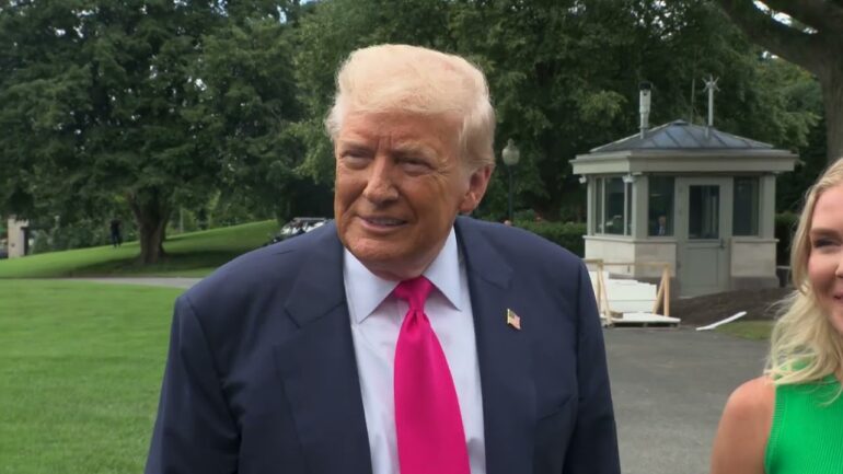 President Trump Gaggles with Press Before Departing the White House, July 15, 2025