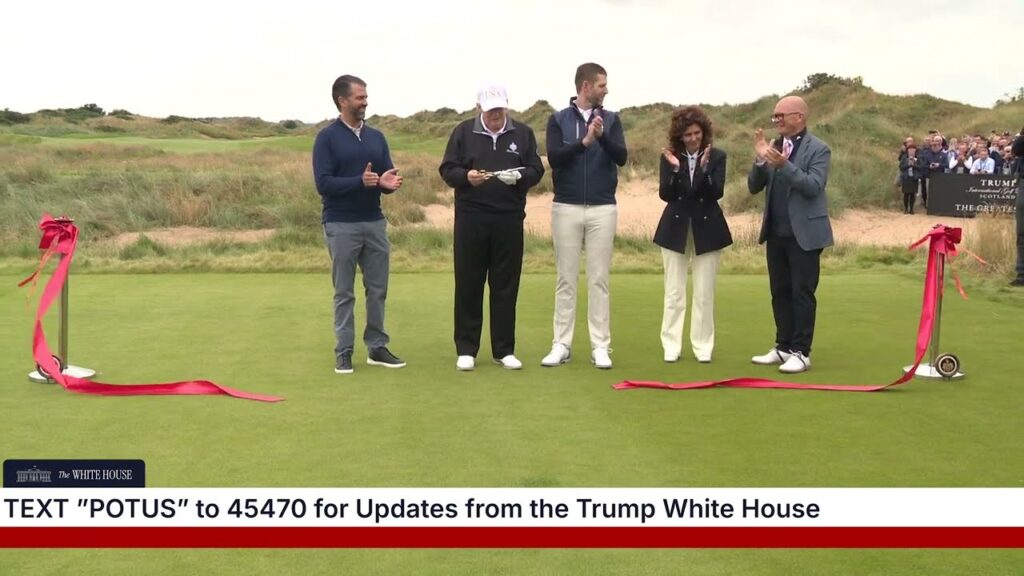 President Trump Participates in a Grand Opening Ceremony of Trump International Golf Links Aberdeen