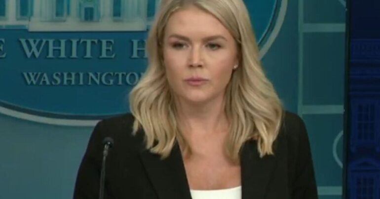 Karoline Leavitt Tries To Explain Why Pam Bondi Said She Had the Now “Nonexistent” Epstein Client List On Her Desk * 100PercentFedUp.com * by Kaley