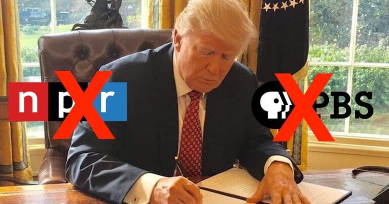 PBS, NPR, & USAID Defunded As President Trump Signs $9B DOGE Package! * 100PercentFedUp.com * by Kaley