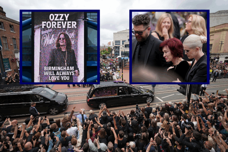 Sharon Osbourne and her children ‘moved to tears’ at Ozzy’s heartfelt funeral procession in Birmingham – One America News Network