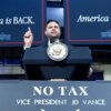 US Vice President JD Vance delivers remarks on the "One Big Beautiful Bill Act" at Don's Machine Shop in West Pittston, Pennsylvania, on July 16, 2025. US President Donald Trump signed his flagship tax and spending bill into law on July 4. (Photo by SAUL LOEB / AFP) (Photo by SAUL LOEB/AFP via Getty Images)