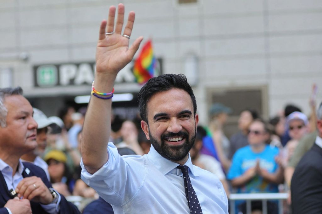 Zohran Mamdani, NYC mayoral candidate, at the NYC Pride March