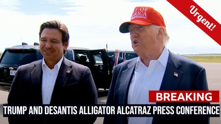 President Trump and Governor DeSantis URGENT Press Conference at Alligator Alcatraz in Florida!
