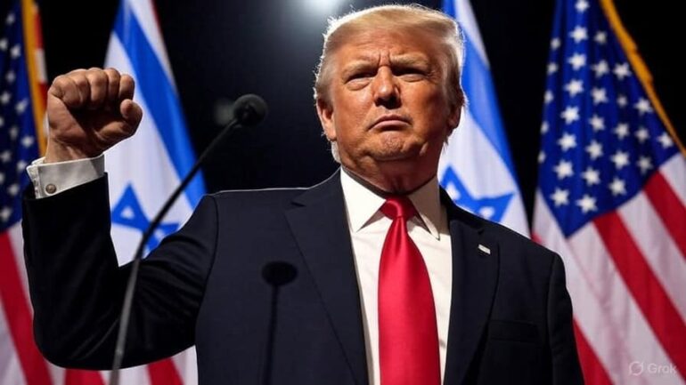 Politics: trump slams liberals: says gaza crisis ends when hamas