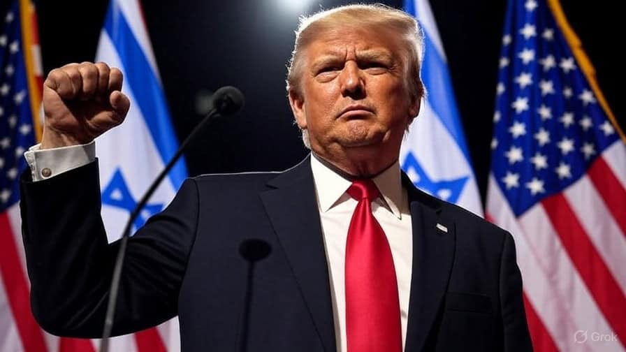 Politics: trump slams liberals: says gaza crisis ends when hamas