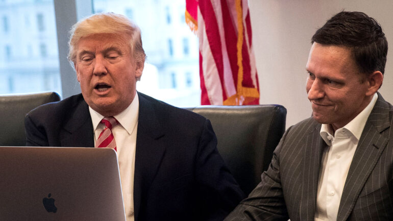 Satire news: peter thiel shows trump how to sort spreadsheet