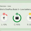 Android earbuds battery indicator