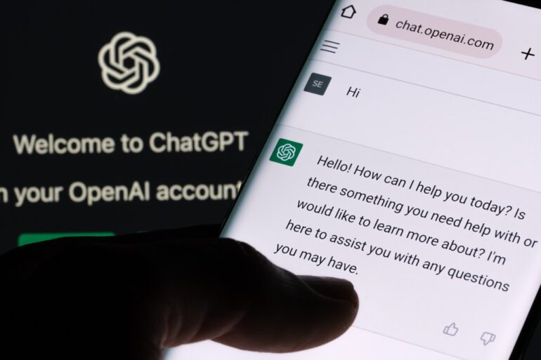 ChatGPT interface on a smartphone.