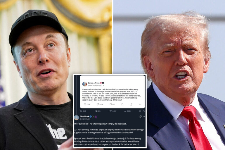 Science & tech: elon musk hits back at trump after