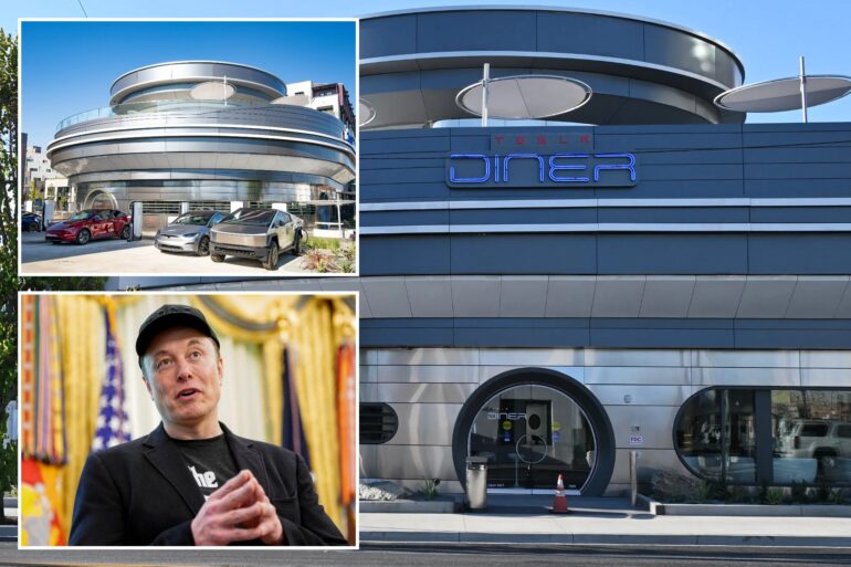 Science & tech: elon musk praises retro futuristic tesla diner as