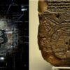 Left; Bitcoin Logo image, Right; Babylonian map of the world clay tablet.