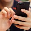 Person using a smartphone.