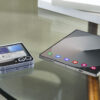 The Samsung Galaxy Z Flip 6 and the Samsung Galaxy Z Fold 6 on a table