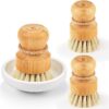 A set of three Subekyu bamboo dish brushes.