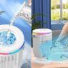 Pour water into the top and enjoy the cool air.