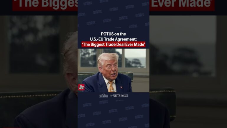 POTUS the U.S.-EU trade agreement: "It's certainly the biggest trade deal ever made..."