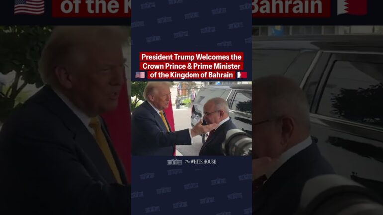 President Donald J. Trump and Bahrain Crown Prince and Prime Minister Salman bin Hamad Al Khalifa