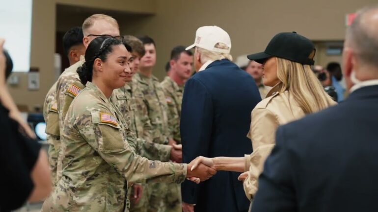 President Donald J. Trump and First Lady Melania Trump Visit Grieving Texas After Deadly Floods