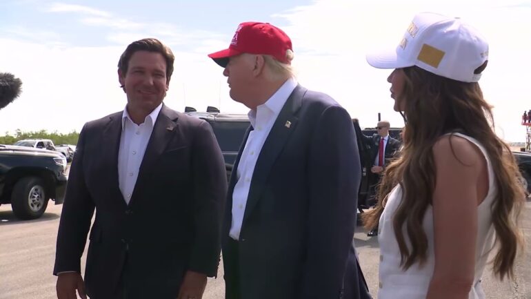 President Trump Arrives Dade - Collier Training and Transition Airport, July 01, 2025